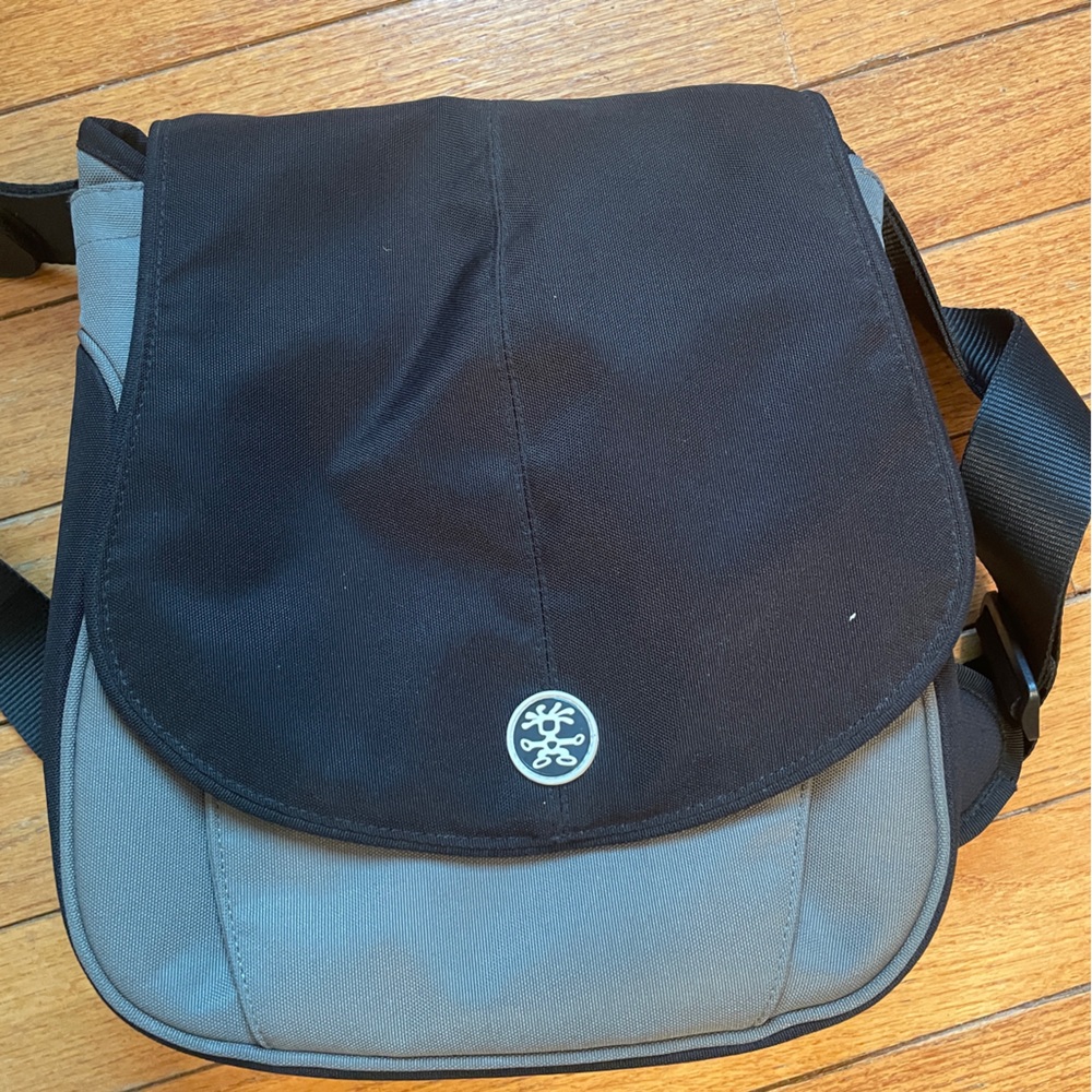 Black and Gray Messenger Bag